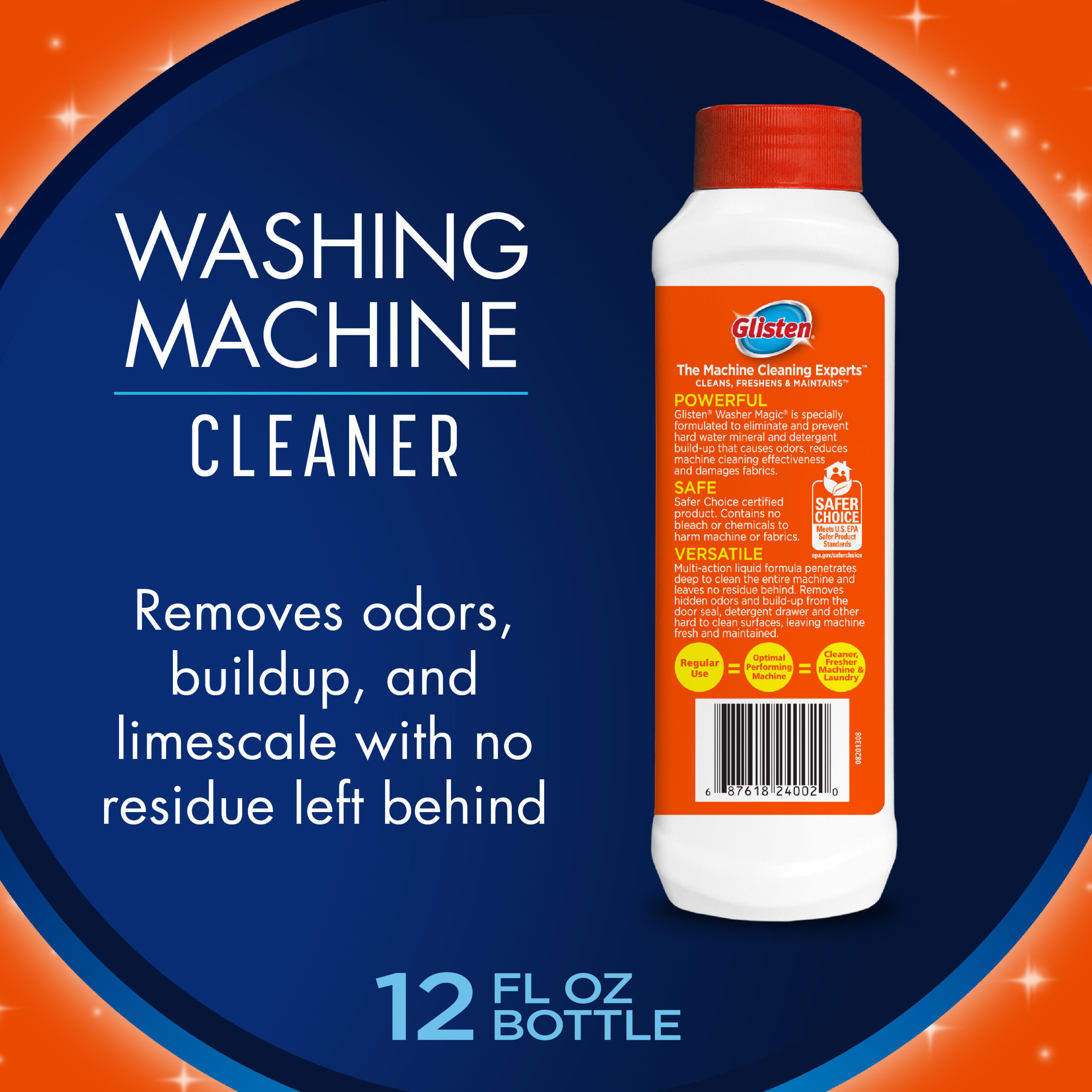  Glisten Washer Magic Washing Machine Cleaner and Deodorizer and  Plink Freshener Tabs : Health & Household