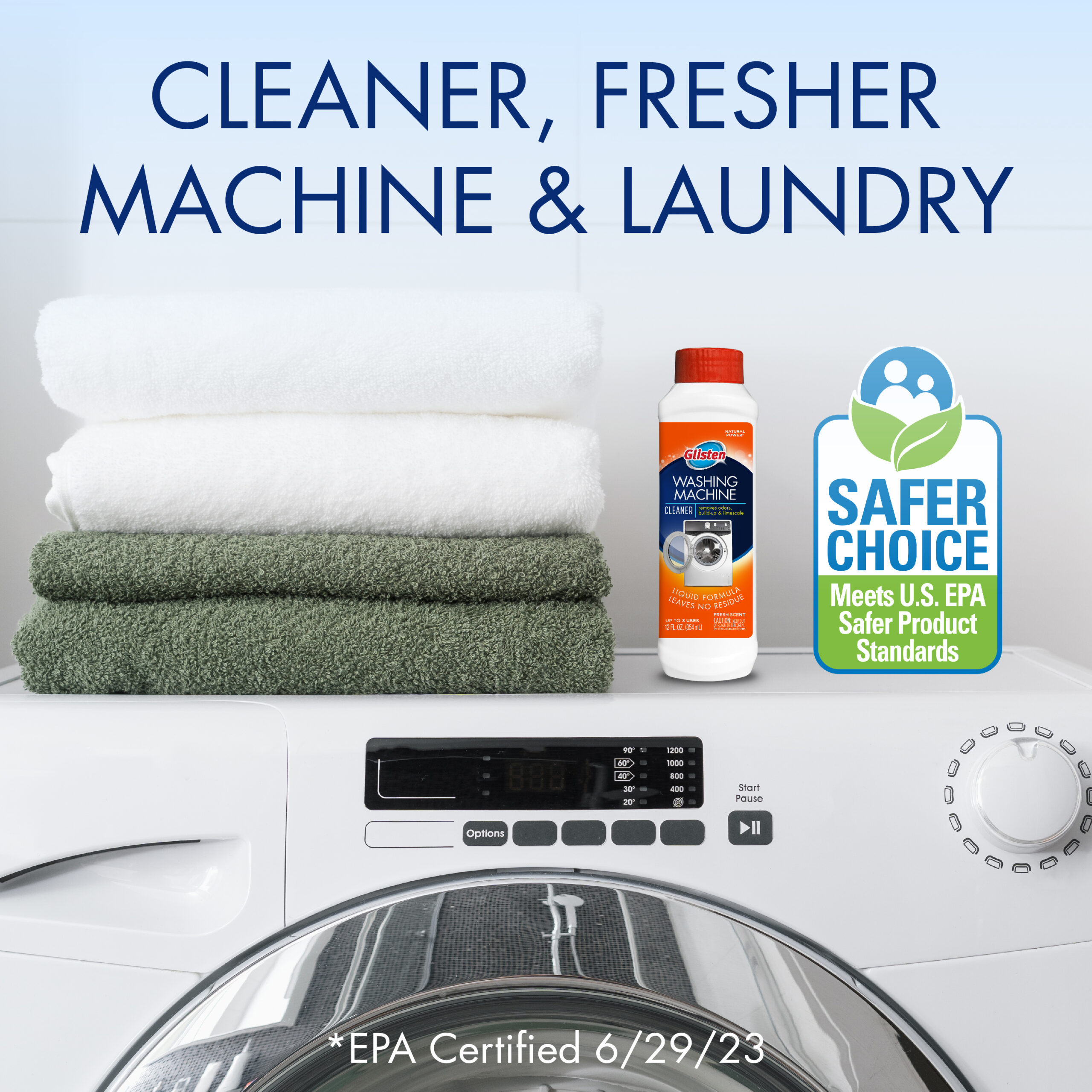  Glisten Dishwasher Magic Machine Cleaner and Disinfectant  2-Pack and Washer Magic Washing Machine Cleaner : Health & Household