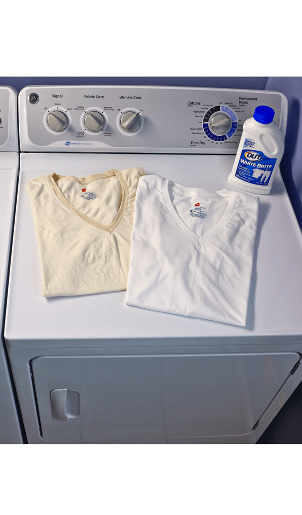 yellow stains on white shirts after washing