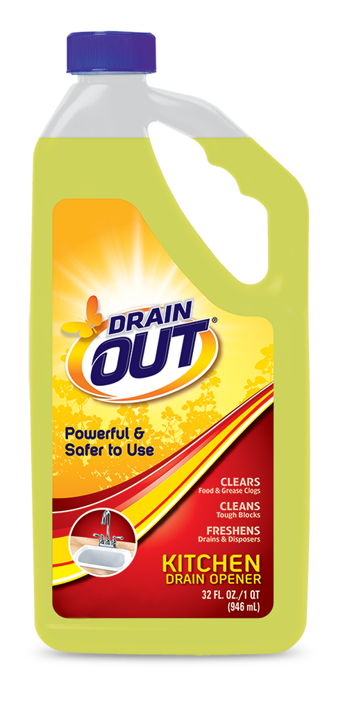 Drain OUT Kitchen Drain Opener & Clog Remover Package Front; 32 fl oz; SKU DOK32B