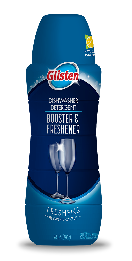 Glisten Dishwasher Detergent Booster + Freshener Package Front; 28 oz; SKU DM28B