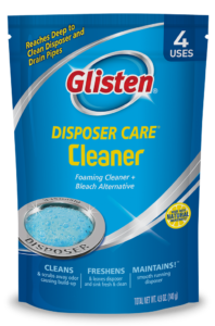 Glisten Disposer Care - Foaming Garbage Disposal Cleaner Package Front; SKU DP01T-PB