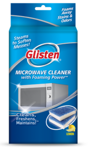 Glisten Microwave Cleaner Package Front; SKU MW01