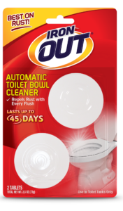 Iron OUT Automatic Toilet Bowl Cleaner 2 use front SKU AT01C