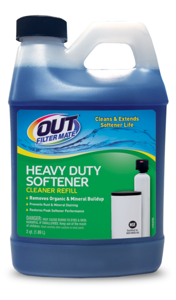 OUT Filter Mate Heavy Duty Water Softener Cleaner Package Front; SKU HD01B