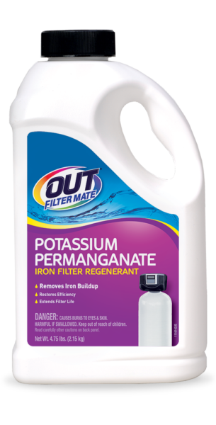 OUT Filter Mate Potassium Permanganate Water Treatment Package Front; SKU PF05B