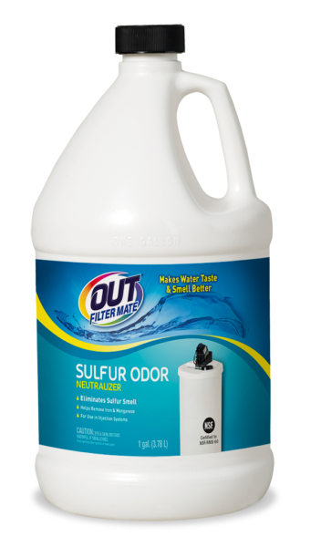 OUT Filter Mate Sulfur Odor Neutralizer Package Front - For Water That Smells Like Sulfur; SKU SU01B