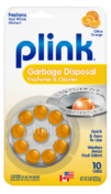 Plink® Garbage Disposal Freshener & Cleaner – Citrus Orange Scent package