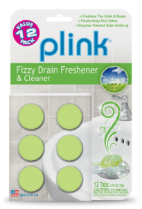 Plink Fizzy Drain Freshener & Cleaner Simply Fresh Package Front; 12 use; SKU PDFSF01B