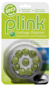 Plink Garbage Disposal Freshener & Cleaner Simply Fresh Package Front; 20 use; SKU PSF01B