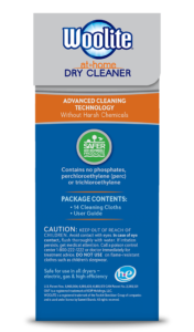 Woolite At-Home Dry Cleaner Fresh Scent Package Side; 14 cloth; SKU DCS14B
