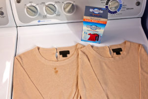 Before and After of Stain Removal with Woolite Home Dry Cleaning Kit