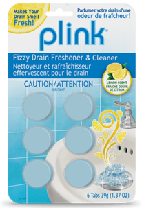 Plink Fizzy Drain Freshener & Cleaner Fresh Lemon 6-use SKU C-PDF01B